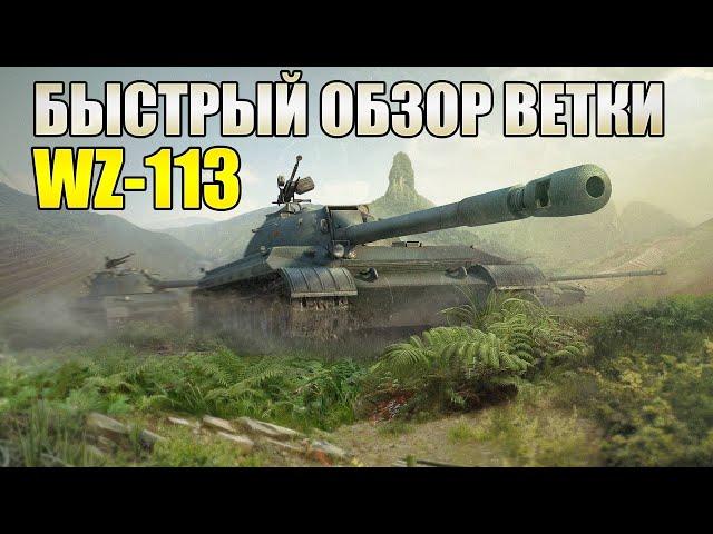 БЫСТРЫЙ ОБЗОР ВЕТКИ КИТАЙСКИХ ТЯЖЕЛЫХ ТАНКОВ ВО ГЛАВЕ С WZ-113. СТОИТ ЛИ КАЧАТЬ В 2024 ГОДУ?