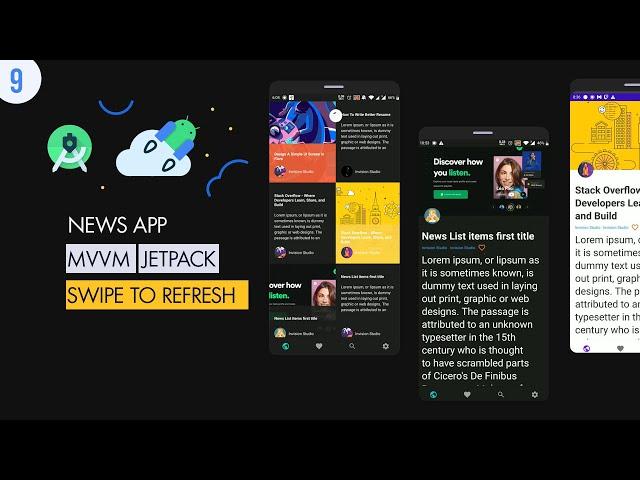 [Open Coding] News App MVVM #09: UI | News List Update : Swipe to Refresh | Android Native