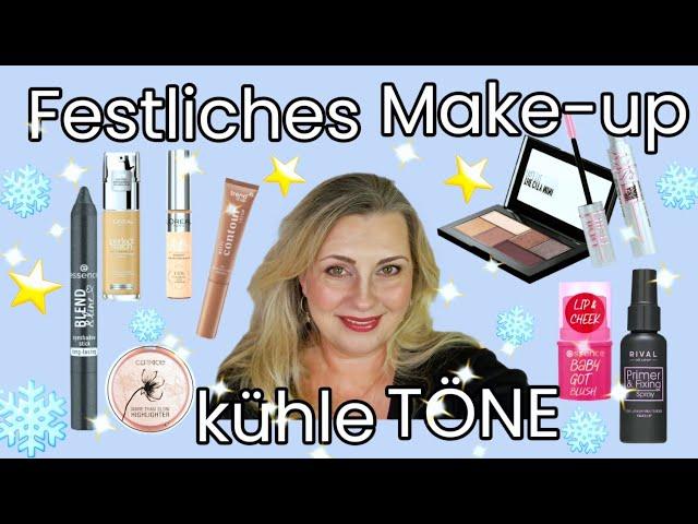 Drogerie Make-up | festlich |  kühle Töne | reife Haut | @kanalsharones779