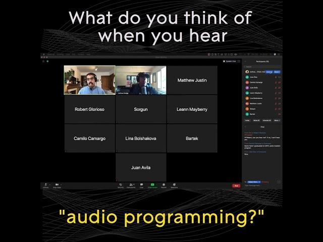 What do you think of when you hear the term “audio programming?”