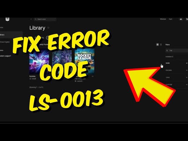 How To Fix Rocket League Error Code LS-0013