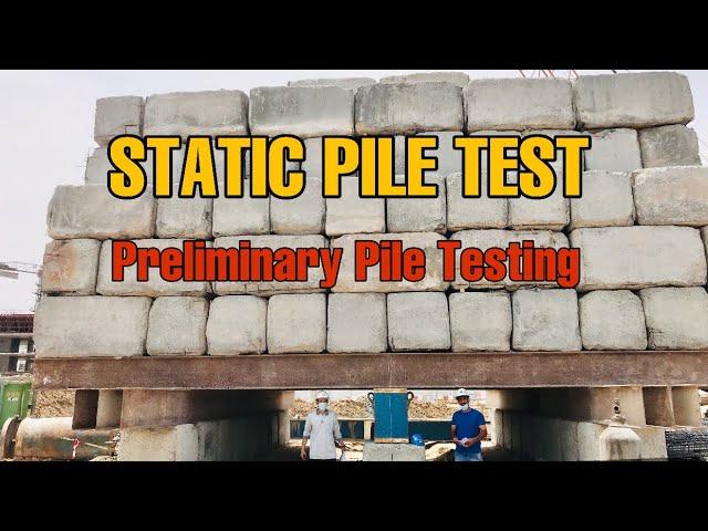 STATIC PILE LOAD TEST | Preliminary Pile Loading Test | Construction | ANIF GAFFOOR