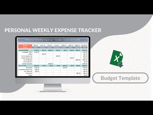 Personal Weekly Expense Tracker Excel Template