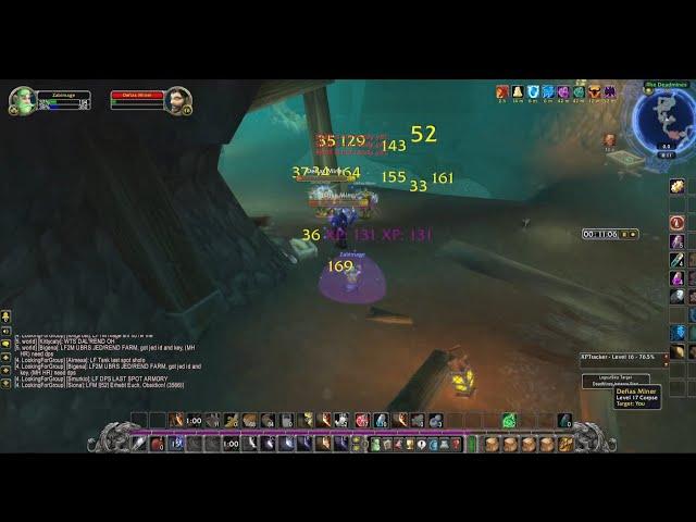 Anniversary Wow / 16 Mage  solo Aoe Deadmines / 30k-40kExp/H / 16-24 lvl CHECK DESCRIPTION