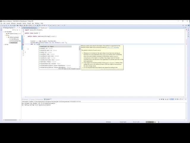 Java Kurs für Anfänger Deutsch Teil 4 [Quader Scanner Klasse]