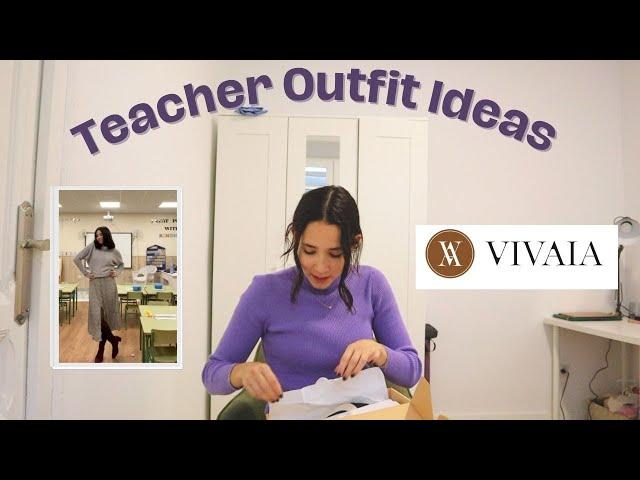 Teacher Outfit Ideas | Winter Fashion with VIVAIA shoes #vivaia #vivaiaonmyway