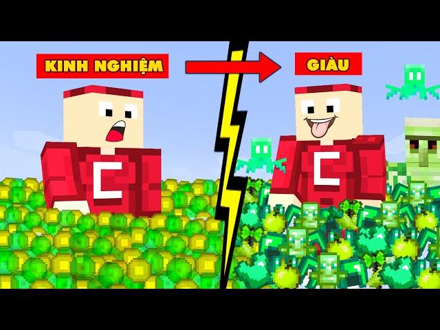 Minecraft Nhưng Càng Nhiều Kinh Nghiệm Càng Giàu