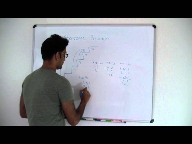 Staircase Problem Fibonacci Series