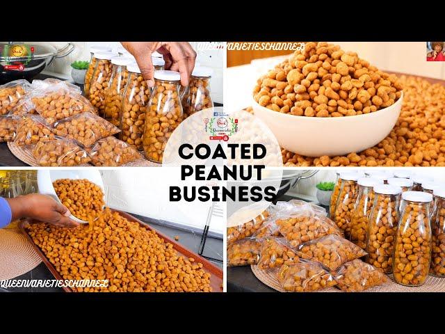 How To Make COMMERCIAL COATED PEANUTS RECIPE | COATED PEANUT BURGER!