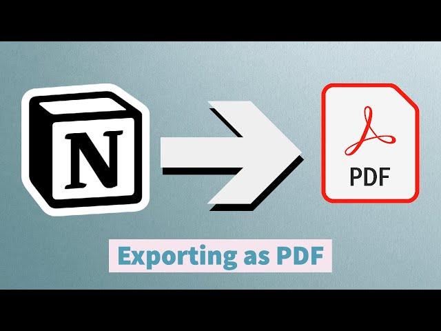 How to Export Notion as a PDF