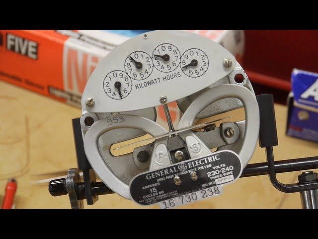 Explanation of how kilowatt-hour meters work (electromechanical)