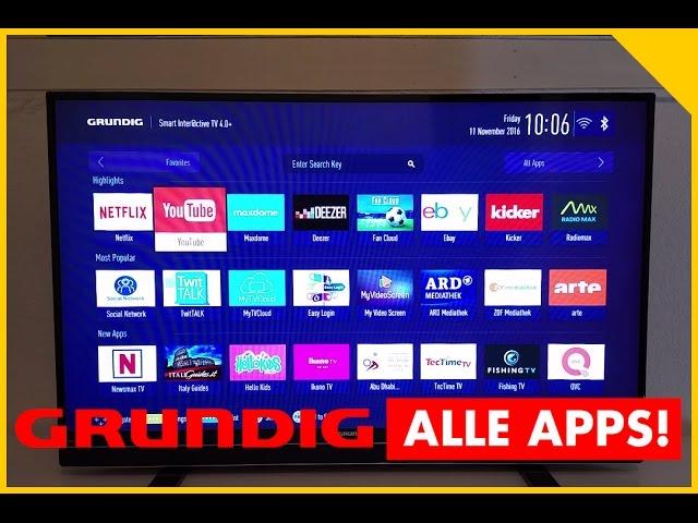 GRUNDIG SMART TV APPS! Grundig SmartTV 43 GFB 6621 Test - Smart TV Application Store Testbericht