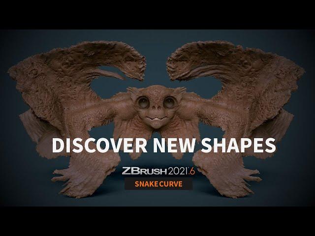 ZBrush 2021.6 New SnakeCurve Brushes - Watch the Full Presentation in the Description