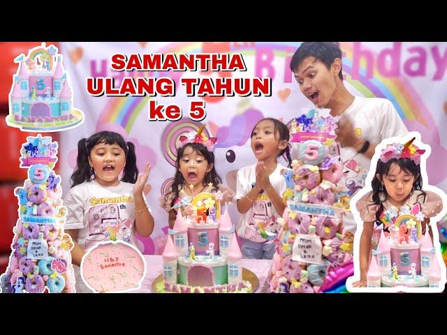 SAMANTHA ULANG TAHUN DI SURPRISE KAK LEIKA BABY DINAR DAN TOMPEL