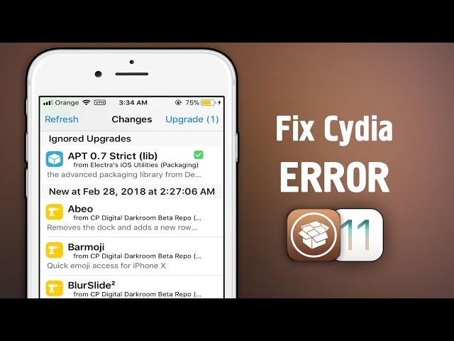 How to Fix CYDIA Not working after updating APT on iOS 11 - 11.1.2 JAILBREAK