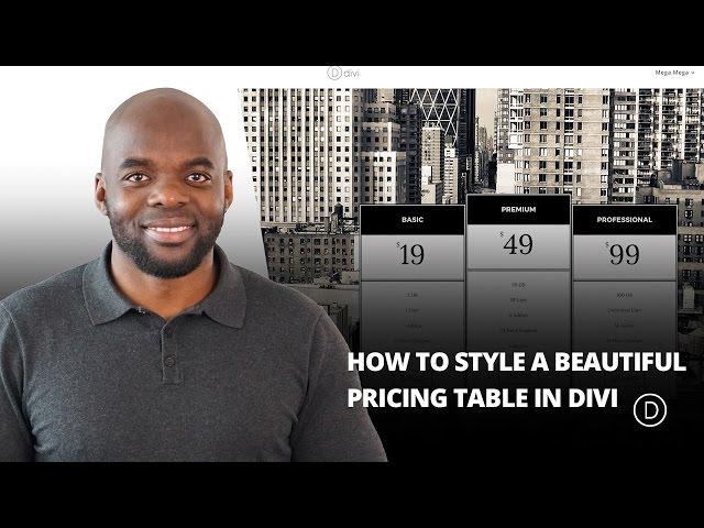 How to Style a Beautiful Pricing Table in Divi