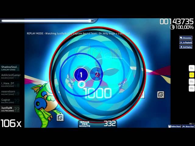 JustRaiN's Epic Fail: Osu! Capcom Sound Team Dr Wily Stage 1-2 Normal