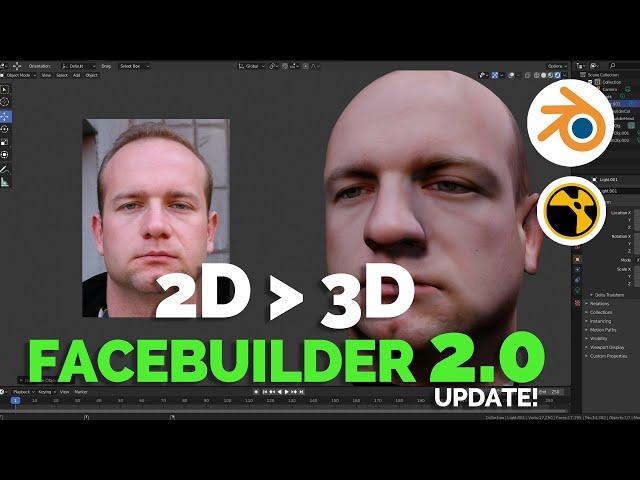 2D TO 3D FACE-BUILDER 2.0 WITH FACIAL EXPRESSIONS SUPPORT!