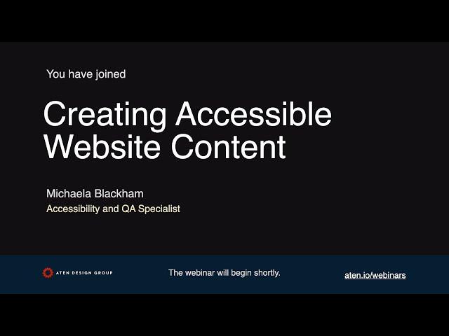 Creating Accessible Website Content