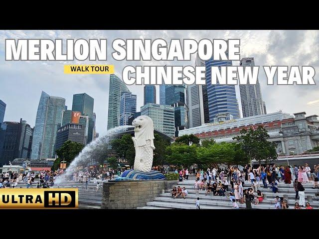 Exploring Singapore Merlion Walking Tour UHD