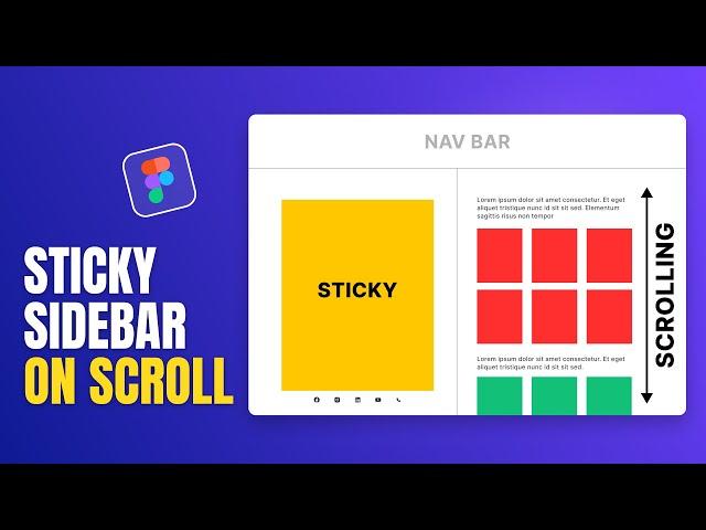 Create STICKY SIDEBAR On Scroll in Figma | Figma Tutorial