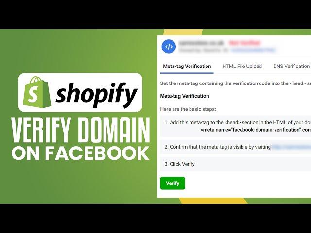 How To Verify Domain On Facebook Ads Manager Shopify (2024) Easy Tutorial