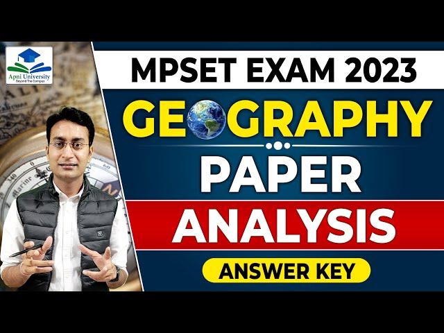 MPSET Exam Paper Analysis 2023 | MP SET Geography Paper Answer Key | #mpset #mpset2023 #mpsetexam