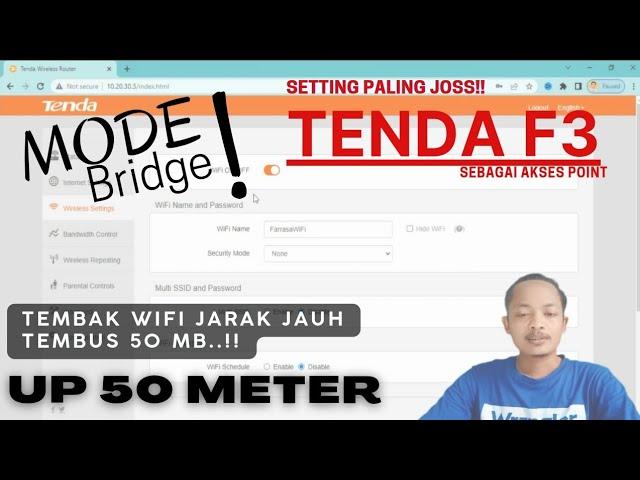 Setting TENDA F3 as a MORE STABLE Access Point