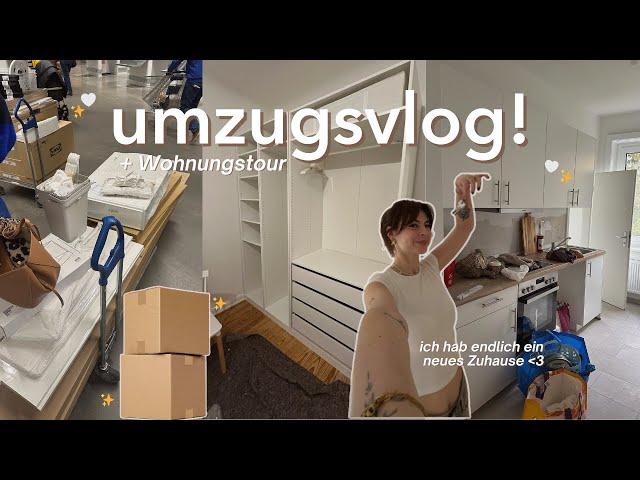 UMZUGSVLOG EP.1: Ich zieh endlich um !  Ikea shopping, Kisten packen, ausräumen & Wohnungstour