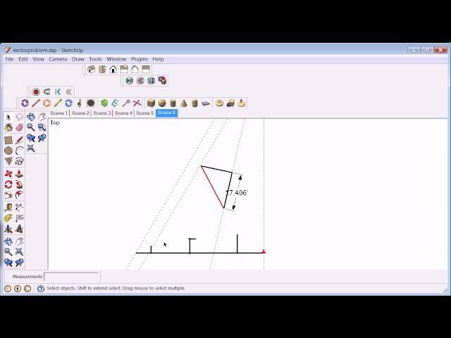 sketchup solving concurrent force problem reactions