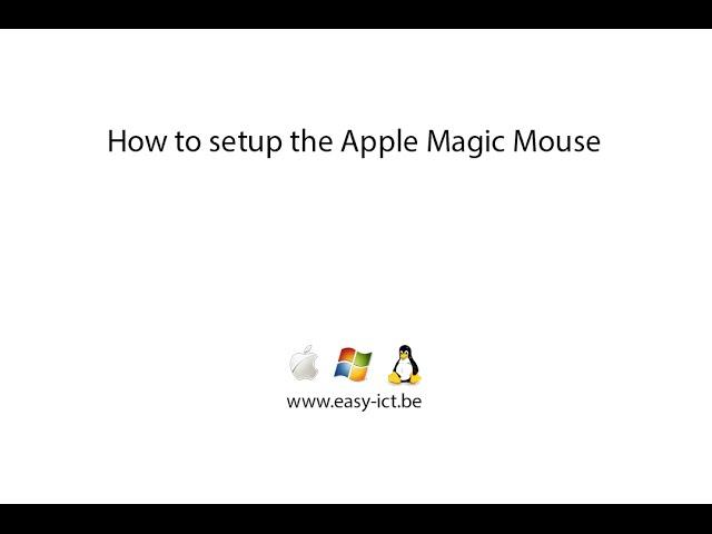 How to setup the Apple Magic Mouse on OS X