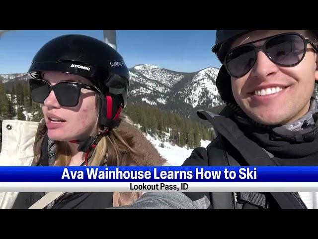 John Webb teaches Ava Wainhouse how to ski | KHQ