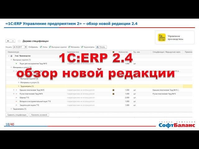 1С ERP 2.4 обзор новой редакции