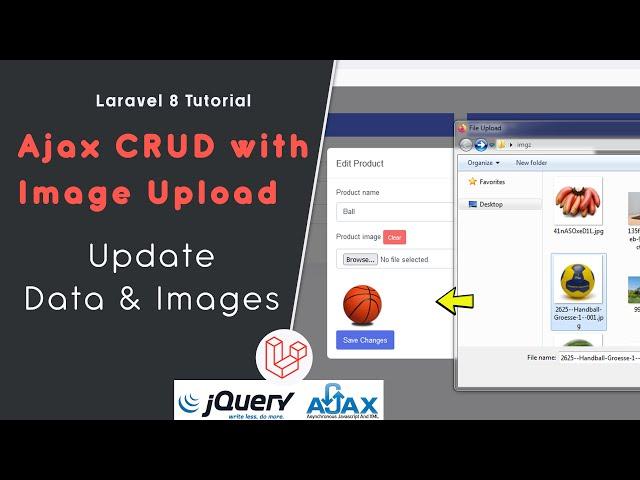 Laravel 8 Ajax CRUD with Image Upload  - #4 Update data and Images