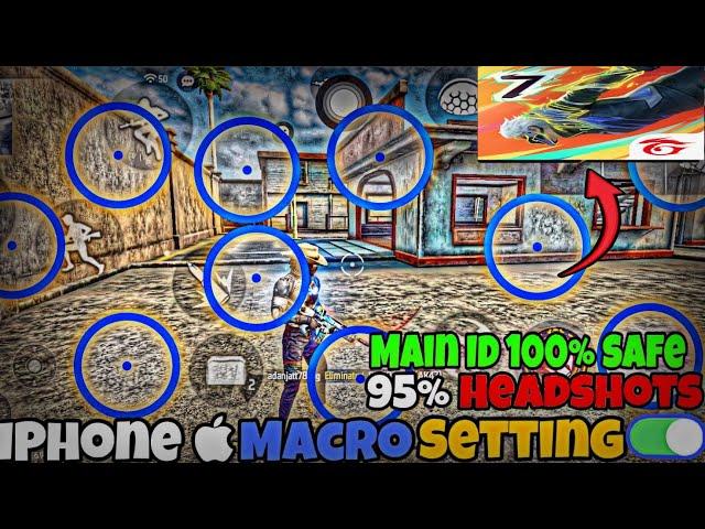 how to enable macro circle ⭕️ in any iOS device | iPhone  macro free fire  | 95% headshots 