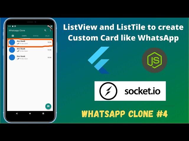 Flutter Chat App - ListView and ListTile in Flutter|| WhatsApp Clone #4