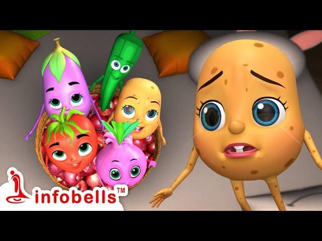 Paanch Natkhat Sabjiyaan | Hindi Rhymes for Children | Infobells