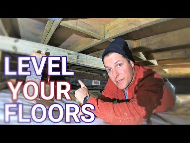 Leveling FLOORS in our 100 year old Farmhouse! Fixer upper