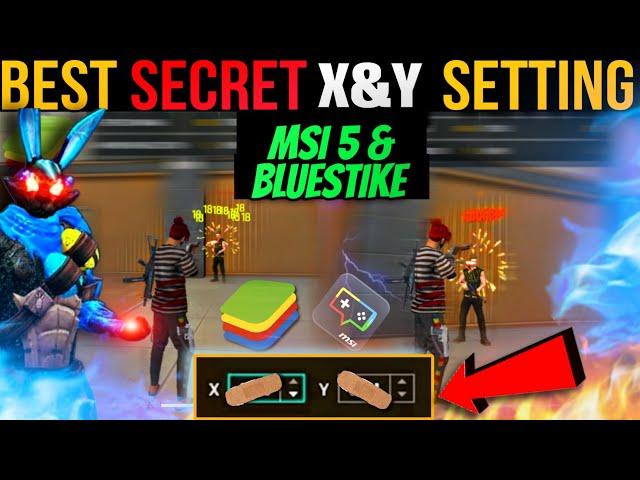 Best X And Y Sensitivity Setting For Free Fire PC | No Recoil X&Y Settings For Bluestacks 5 | MSI 5