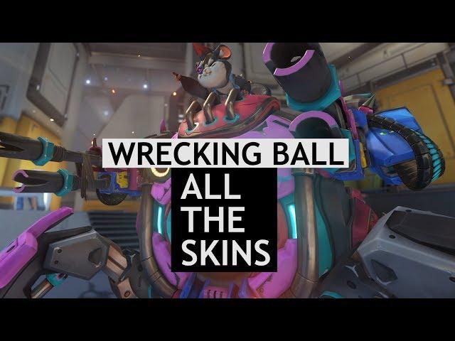 Overwatch: All Hammond Skins In-Game (Wrecking Ball)