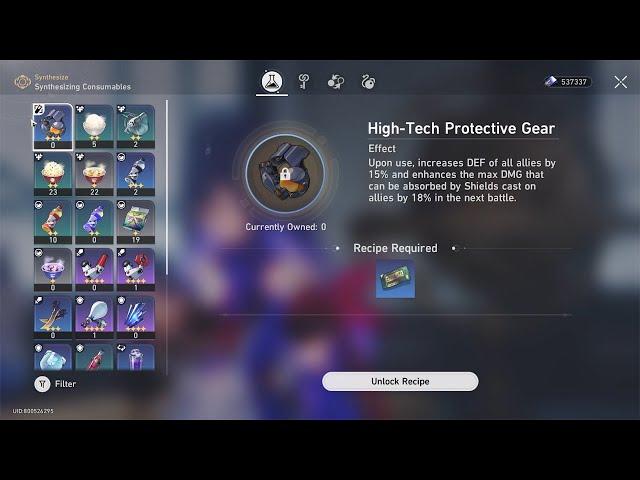 How to get High-Tech Protective Gear recipe | Honkai Star Rail