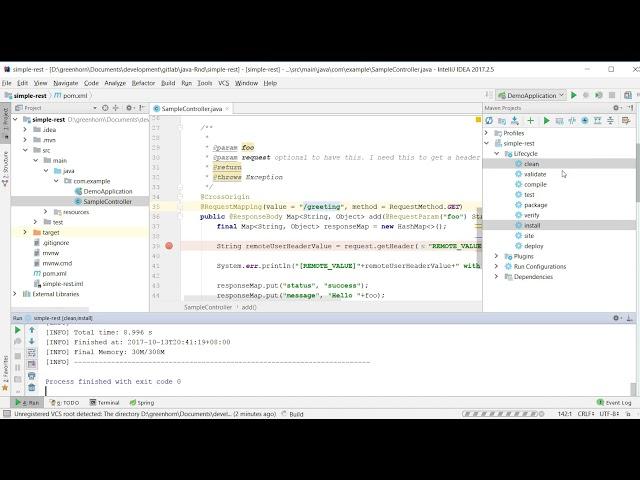 Debugging spring boot application in Intellij