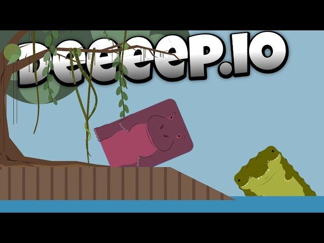 Deeeep.io - Destructive Hippo Dominates the Swamp! -  - Lets Play Deeeep.io Gameplay - Beta