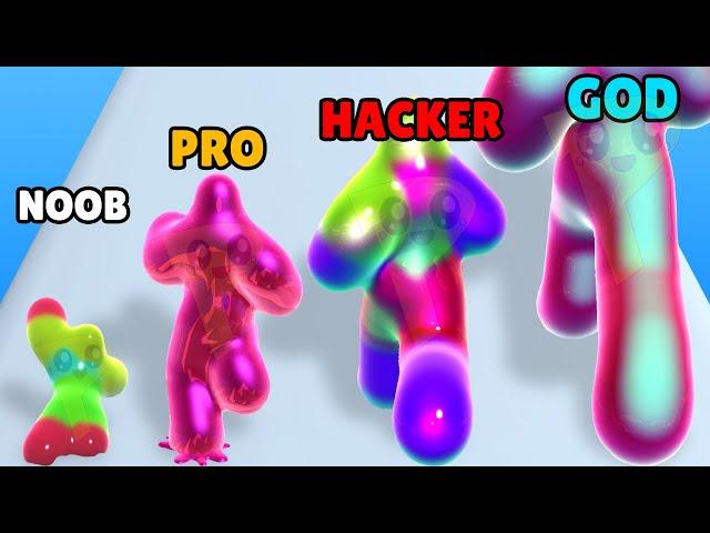 NOOB vs PRO vs HACKER vs GOD in Blob Runner 3D!