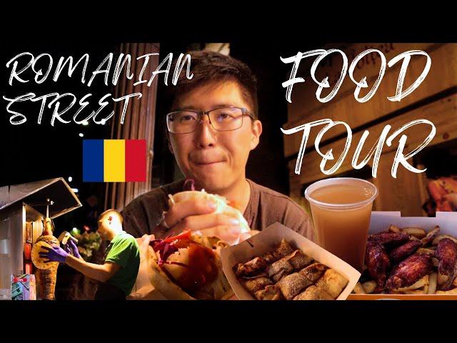 ROMANIAN STREET FOOD TOUR: BUCHAREST! Street Kebabs + Pancakes in Bucharest, Romania!