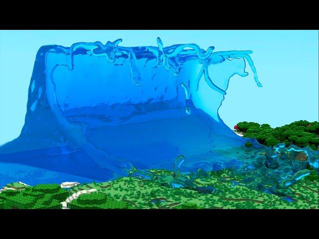 realistic tsunami in minecraft