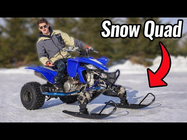 Quad with Snowmobile Ski's