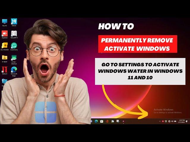 How to permanently remove Activate windows Go to settings to activate windows watermark windows 11