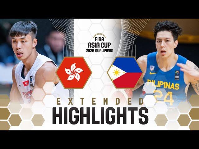 Hong Kong  vs Philippines  | Extended Highlights | FIBA Asia Cup 2025 Qualifiers