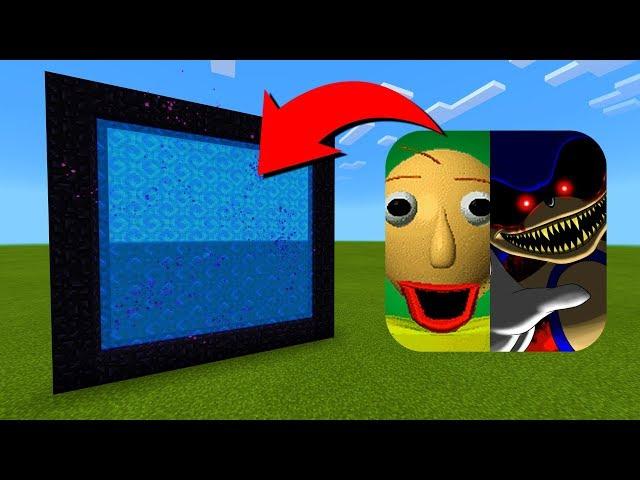 How To Make A Portal To The Baldi vs Sonic.exe Dimension in Minecraft!